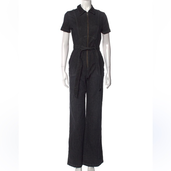 AO.LA by Alice + Olivia denim Wide leg jumpsuit - Picture 1 of 11